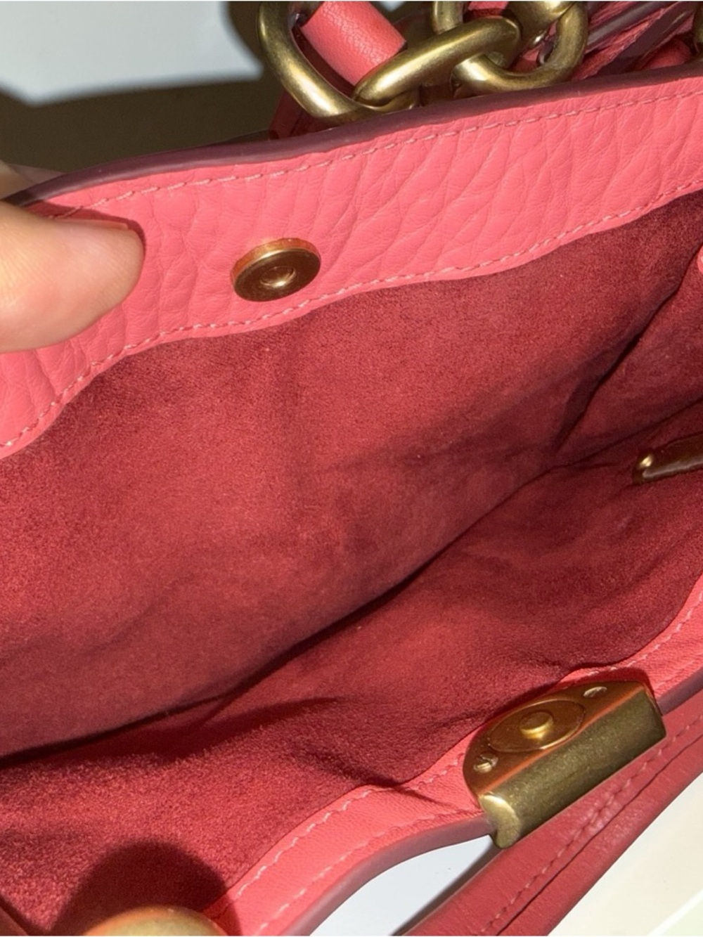 💕 Coach Dreamer 27 Orchid Pink Leather Satchel Crossbody Gold Hardware ✨ - Picture 11 of 15